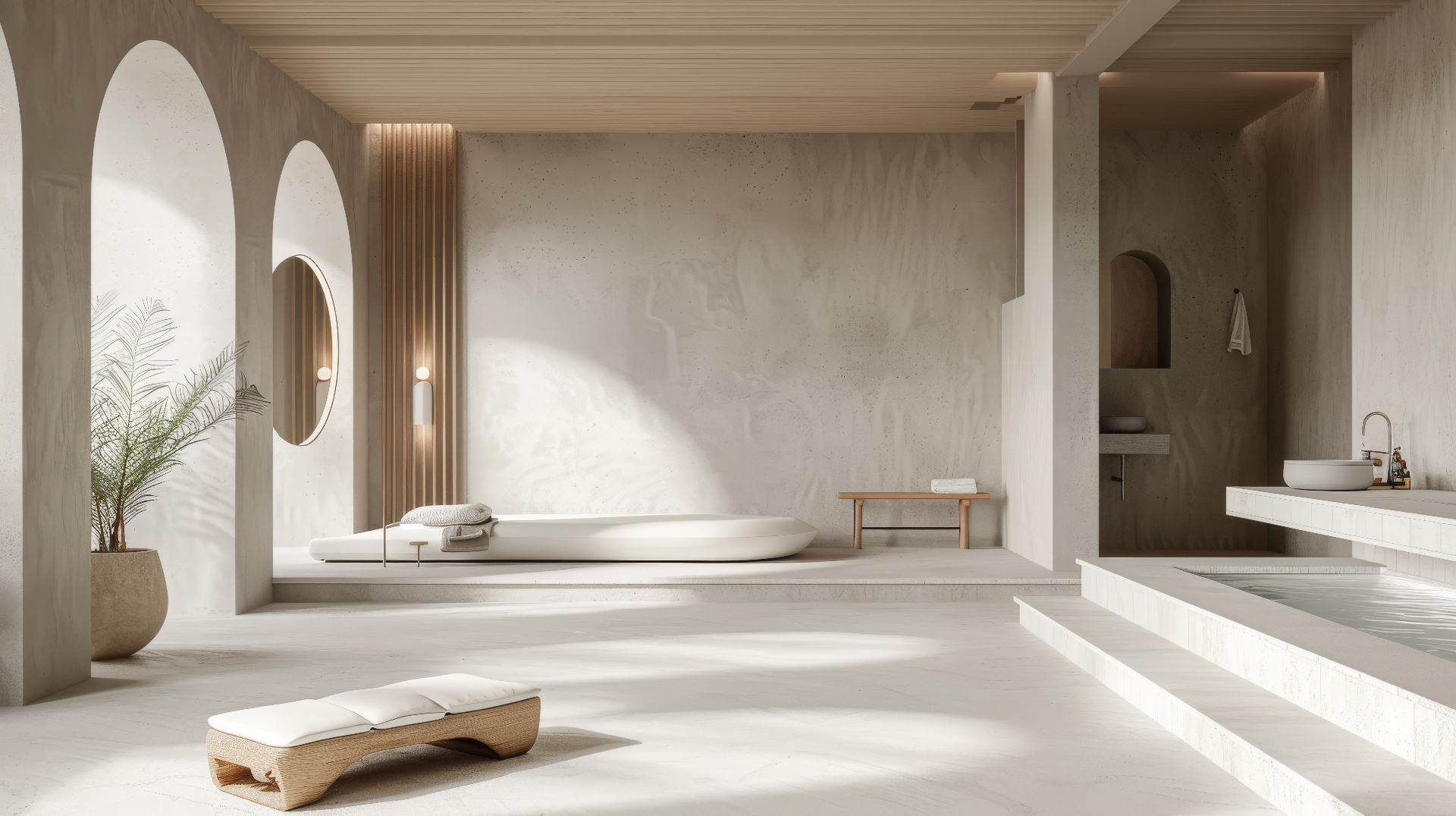 Quiet spa lounge corner